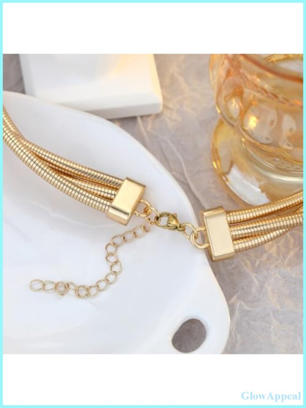 Chunky Gold Necklace Wrap Choker for Women Lightweight Alloy Statement - Picture 4 of 6